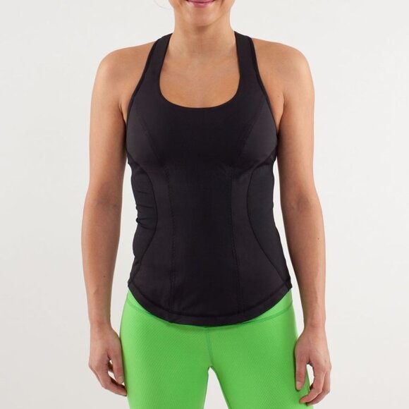 Lululemon Womens Lululemon Cardio Kick Tank Top Mesh Panels Racerback In Black - Picture 3 of 16